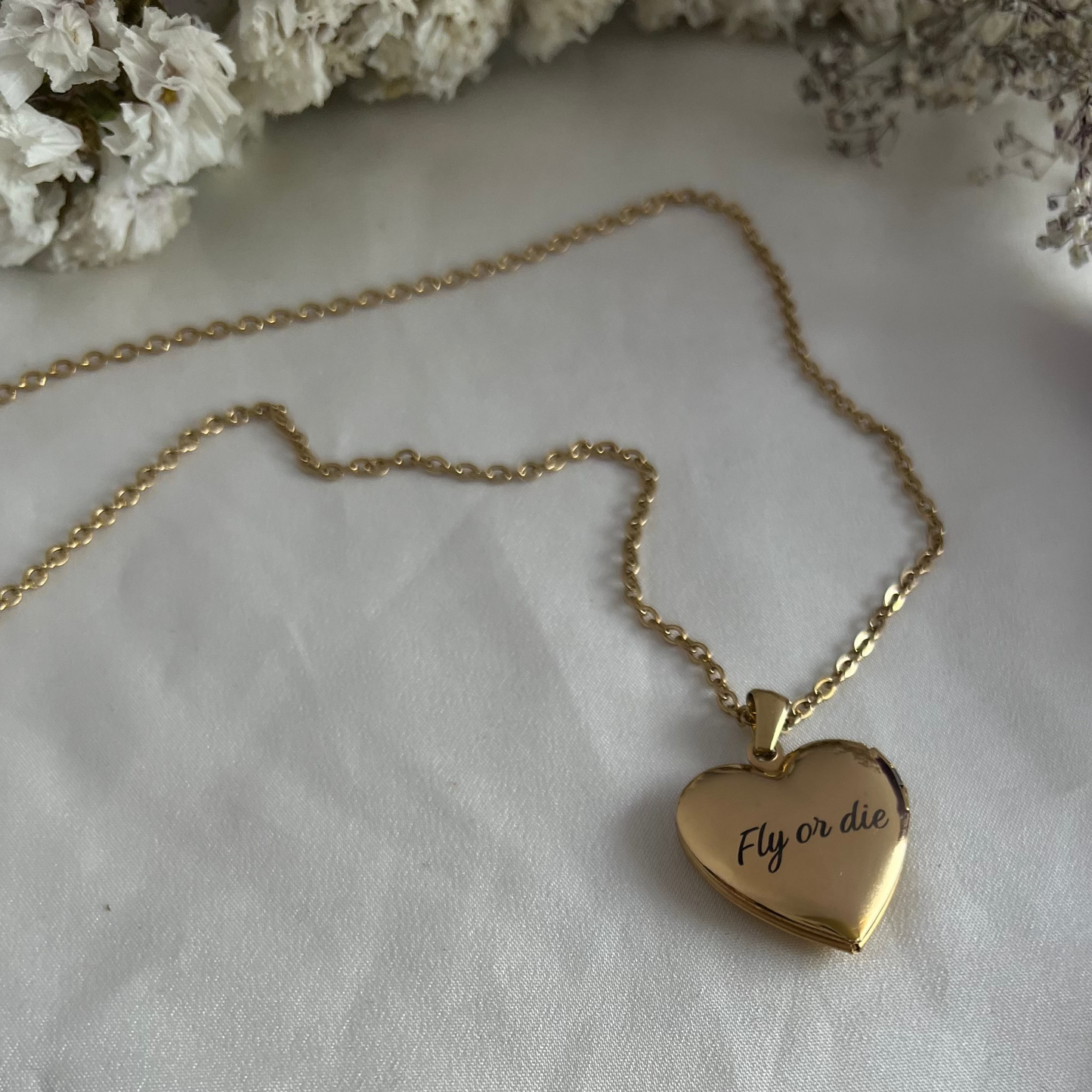 Collar Relicario Corazón Alas de Sangre